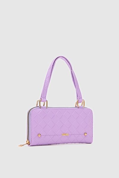 Honorius Women's Large Size Handbag Crossbody Bag Wallet Purple