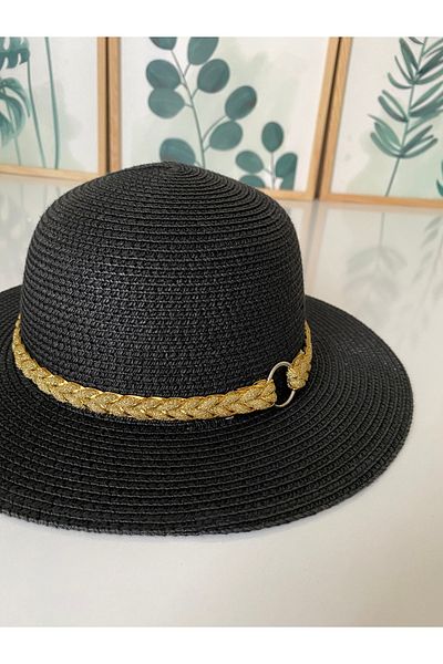 Petek Collection Straw Beach Children's Hat with Accessories (1-6 Years)