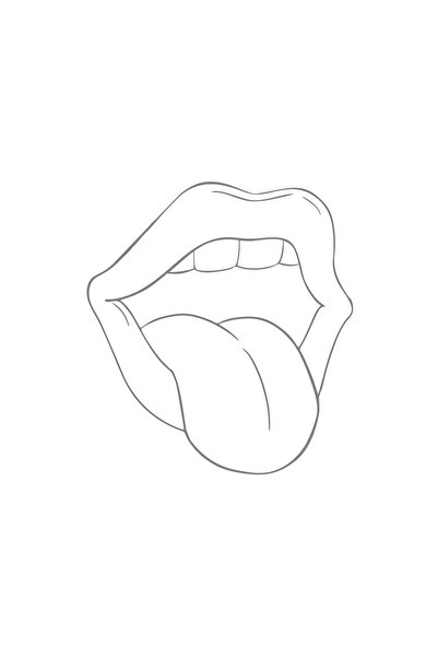 Reysa Tasarım ملصق سيارة لسان مقاس 17×17 سم رمادي