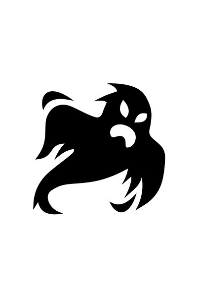 Reysa Tasarım Ghost Sticker 17X17 cm Black