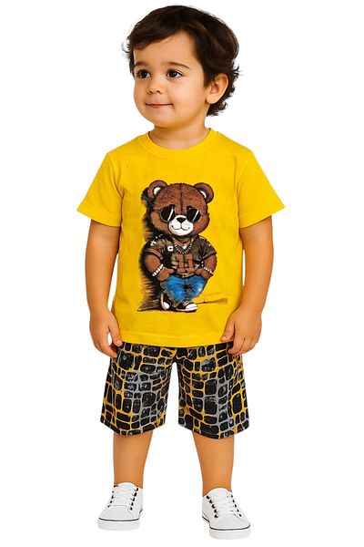 Kerimino Bear Cotton Combed Cotton Men's Shorts Suit