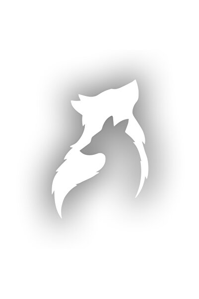 Reysa Tasarım ملصق وولف إن آيلد وولف مقاس 17 × 17 سم باللون الأبيض