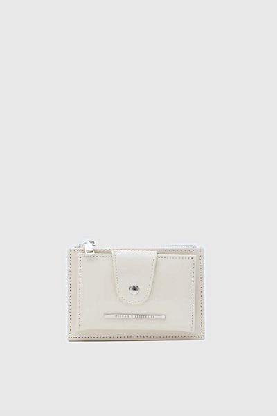 Honorius Women's Medium Size Patent Leather Wallet Handbag Card Holder Cream