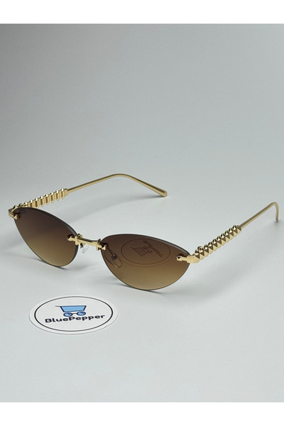 BluePepper CARTYY V4 KAHVE GÜNEŞ GÖZLÜĞÜ Cateye Çerçeve 60-18-143 ekartman