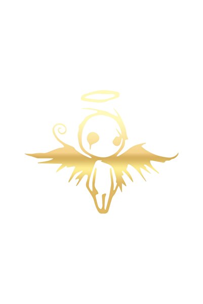 Reysa Tasarım Scary Angel Sticker 17X17 cm Gold