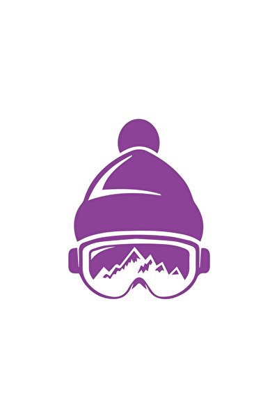 Reysa Tasarım ملصق نظارات التزلج مقاس 17x17 سم أرجواني