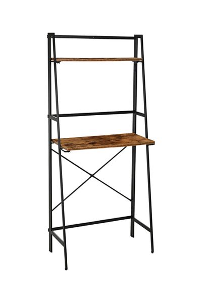 micasa High-Quality and Durable Melamine Folding Desk with Shelf
