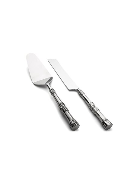 Mikasa Moor Shay Silver 2-Piece Cake Serving Set