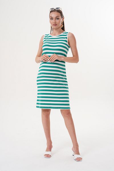 Miss Dünya Lissa Sleeveless Round Neck Fittle Camisole Striped Midi Maternity and Maternity Dress