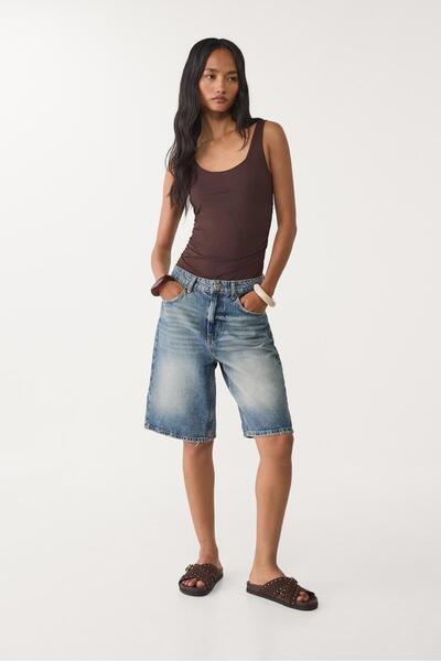 Stradivarius Gathered polyamide bodysuit