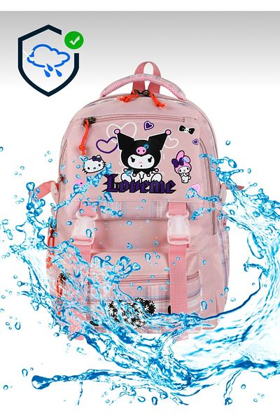 JOJO KIDS rucsac pentru școală primară kuromi pentru fete, geantă impermeabilă, set de 3