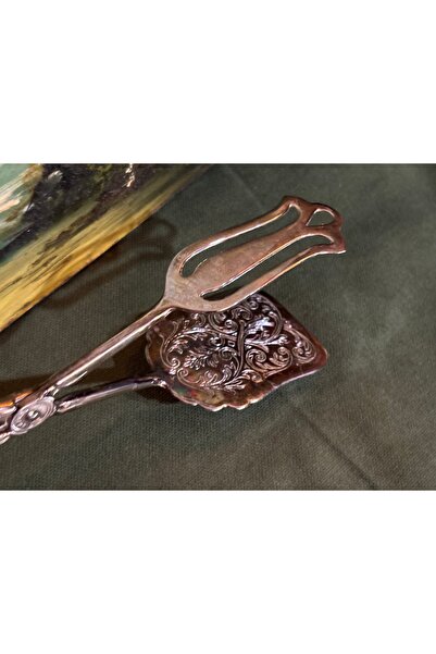 tayfuntufan antika koleksiyon European Serving Set with Silver Handles 21 cm High