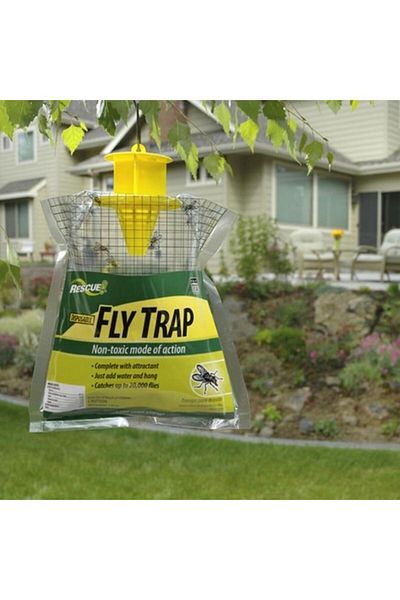 Generic RESCUE Musty Scented Non-Toxic Outdoor Wide Coverage Disposable Fly Trap Yellow