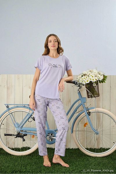 Pijamoni Round Neck Short Sleeve Pajama Set - 7310-16
