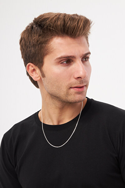 anadolusilver 925 Ayar Gümüş 2 MM İtalyan Model Ezme Gurmet Zincir Kolye