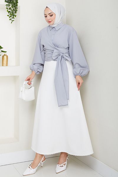 InStyle Cămașă Poplin Gri