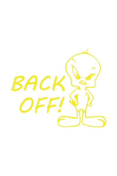 Reysa Tasarım ملصق سيارة باك أوف تويتي مقاس 17x17 سم أصفر