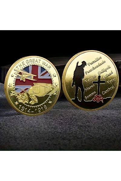 Esen Store Metal Commemorative Coin (Gold, Wwi, the Great War, 1914-1918)