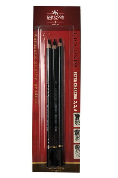 Koh-İ Noor Hardmuth Kohi Noor Gioconda White Coal and Extra Charcoal Charcoal Fuse Pen Set of 2