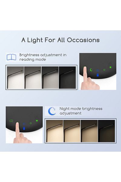 Sofia Concept LED Desk Lamp, Smart Wireless Charging, Touch Control, Dimmable, Foldable, Black
