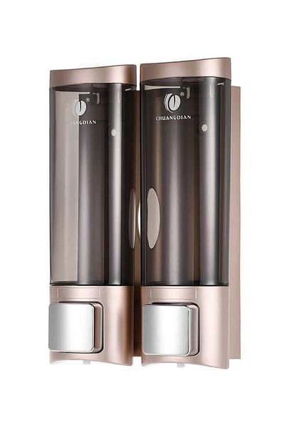 Generic CHUANGDIAN Manual Hand Soap Dispenser Wall Mount Champagne Gold