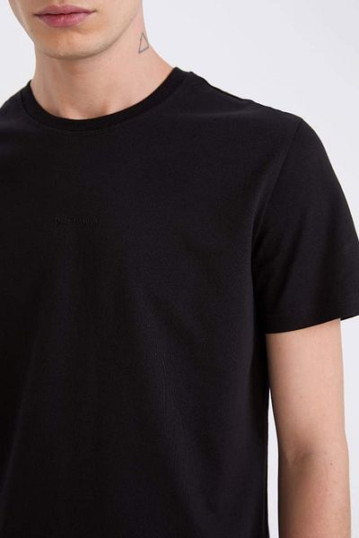DeFacto Men's T-Shirt D5566Ax/Bk81 Black