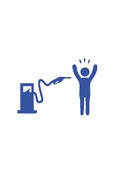 Reysa Tasarım ملصق مضخة الإشعال مقاس 17 × 17 سم باللون الأزرق