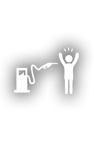 Reysa Tasarım ملصق مضخة الإشعال مقاس 17 × 17 سم باللون الأبيض