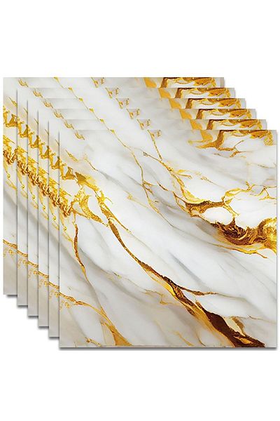 HOZRO Set 100 x Plăci adezive decorative cu aspect de marmură HOZRO, model Premium, acoperă 36 mp
