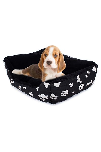 Manolex Culcus pentru Caini si Pisici din material textil catifelat, Marimea XL, Culoare Negru,Manolex®