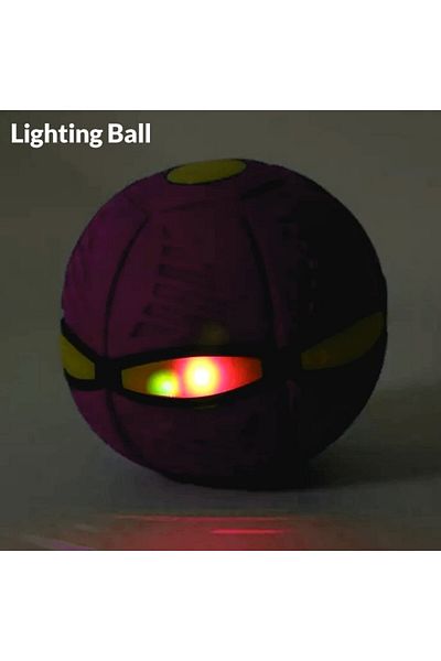 dalimag Toy Flat Ball, Lights, UFO Model, Pink, For Children, 23 cm