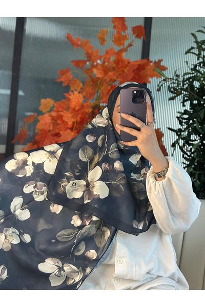 Oxygen Scarfs Wild Rose Cotton Silk Shawl-10007