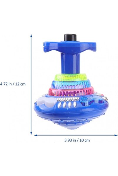 dalimag Jucarie Titirez Automat, Model top toy, Muzica, Joc de Lumini, albastru