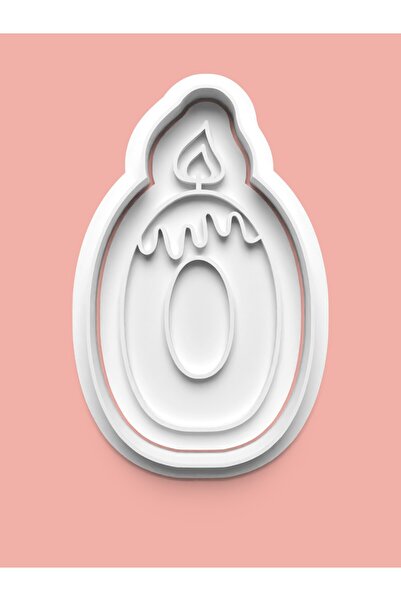 AKTASTORE قالب بسكويت رقم صفر مصنوع من الشمع وقالب عجينة السكر - رقم صفر 0418-0