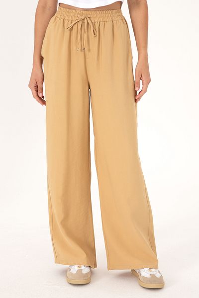 U.S. Polo Assn. Women's Camel Loose Relax Fit Canvas Trousers 50300357-Vr015