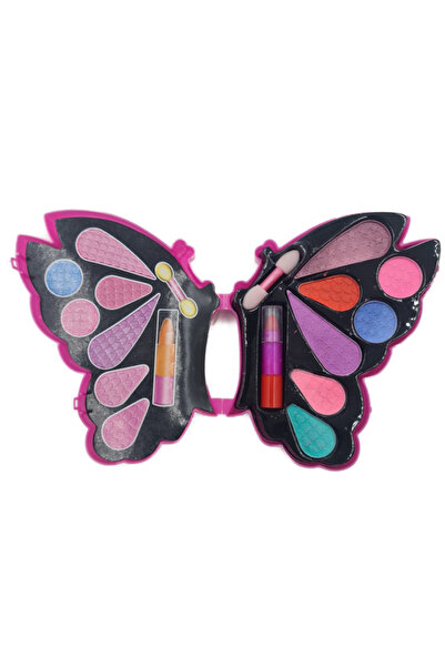dalimag Trusa de Machiaj Pentru Copii, Glits, Fard, Ruj, Model Fluture, Roz