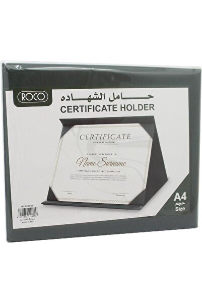 Roco Certificate Holder – A4, Foam Leather & PVC Frame, Green