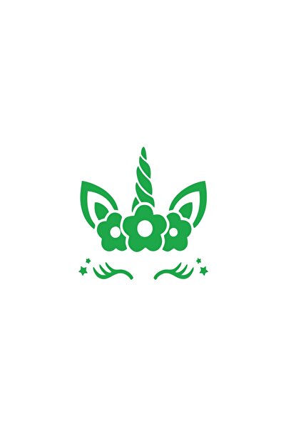 Reysa Tasarım ملصق يونيكورن 17x17 سم أخضر