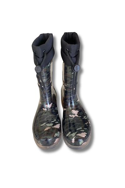 belixspor Konçlu Plush Women's Rain Boots 36-40 Camouflage