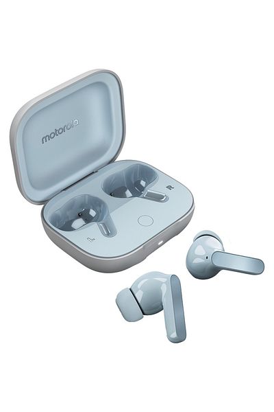 Motorola Casti In-Ear Motorola Moto Buds, True Wireless, Bluetooth, Dolby Atmos, ANC, Glacier Blue
