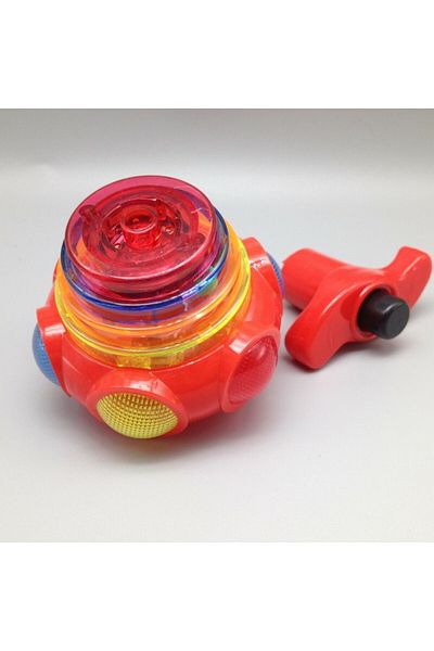 dalimag Automatic Titirez Toy, UFO Model, Music, Light Show, red