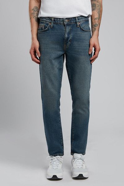 Lee Cooper Мъжки дънки Jack Normal Waist Slim Fit Skinny Leg сини