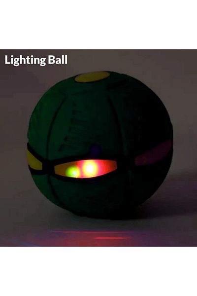 dalimag Toy Flat Ball, Lights, UFO Model, Green, For Children, 23 cm