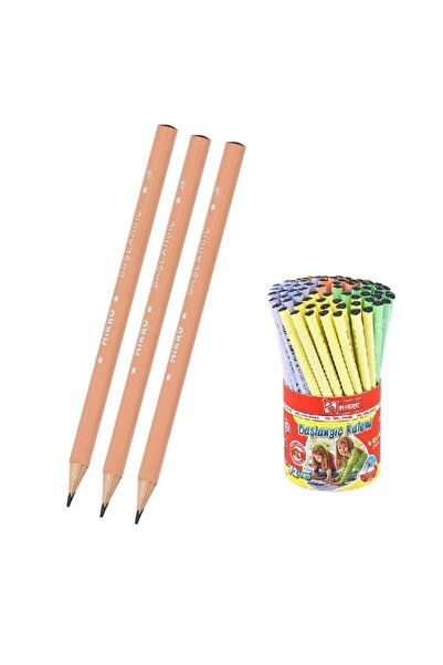 Mikro Siyah Jumbo Üçgen İlk Kalemim Siyah Kalın Kurşun Kalem Başlagıç 3 Adet