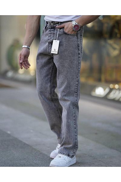 Z1MAN Gray Wash Baggy Pants