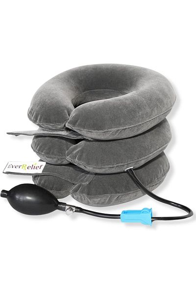 fulina Inflatable Neck Stretcher Pillow,Neck Traction Device,for Instant Neck Decompression,for Home