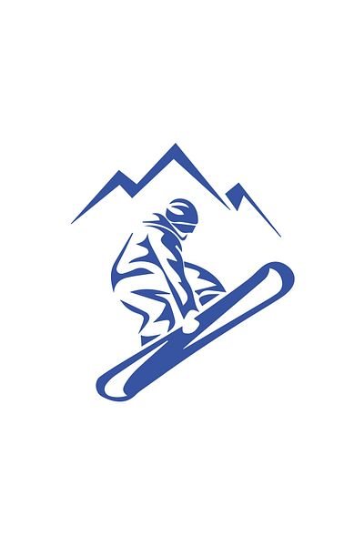 Reysa Tasarım Ski Kayak Sticker 17X17 cm Blue