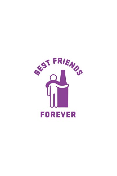 Reysa Tasarım Best Friend Forever Sticker 17X17 cm Purple
