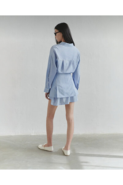 RUUH Çizgili Gömlek Elbise