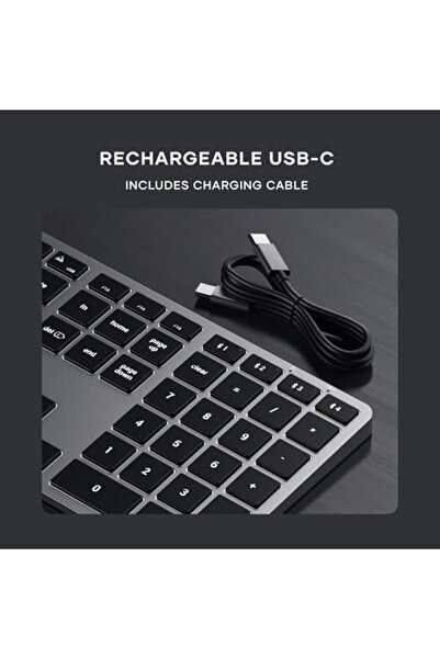 Satechi Slim X3 Bluetooth Backlit Keyboard With Numeric Keypad – Illuminated Keys & Multi-Device S